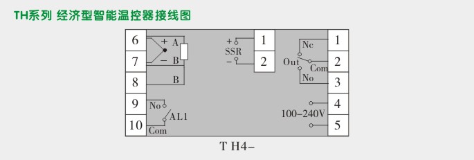 经济型温度控制器,TH4温度控制器,温控表接线图 经济型温度控制器,TH4温度控制器,温控表接线图